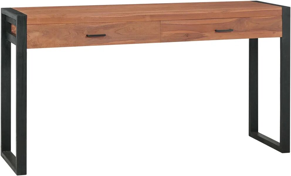 vidaXL Bureau avec 2 tiroirs 140x40x75 cm Bois de teck recyclé