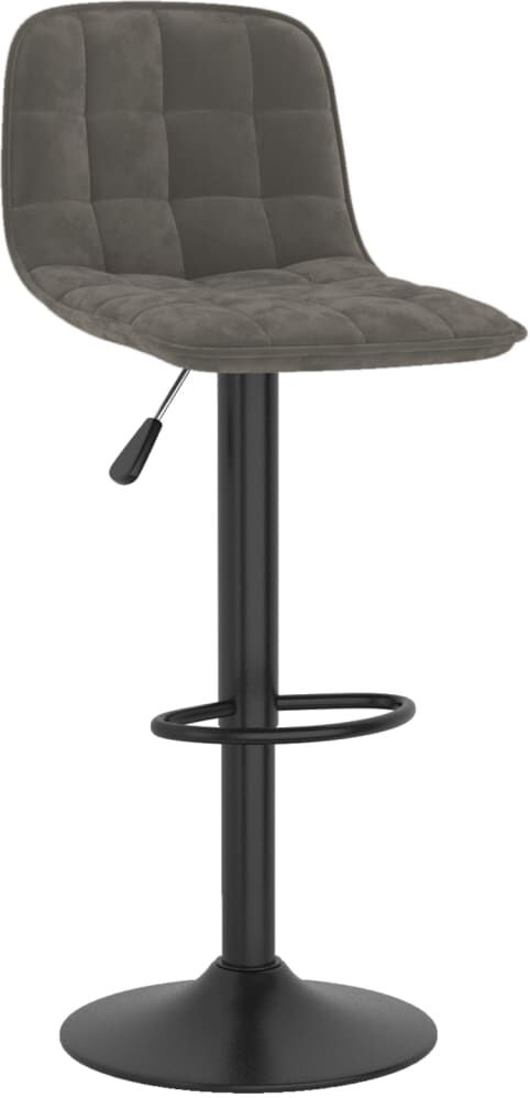 vidaXL Tabouret de bar Gris foncé Velours