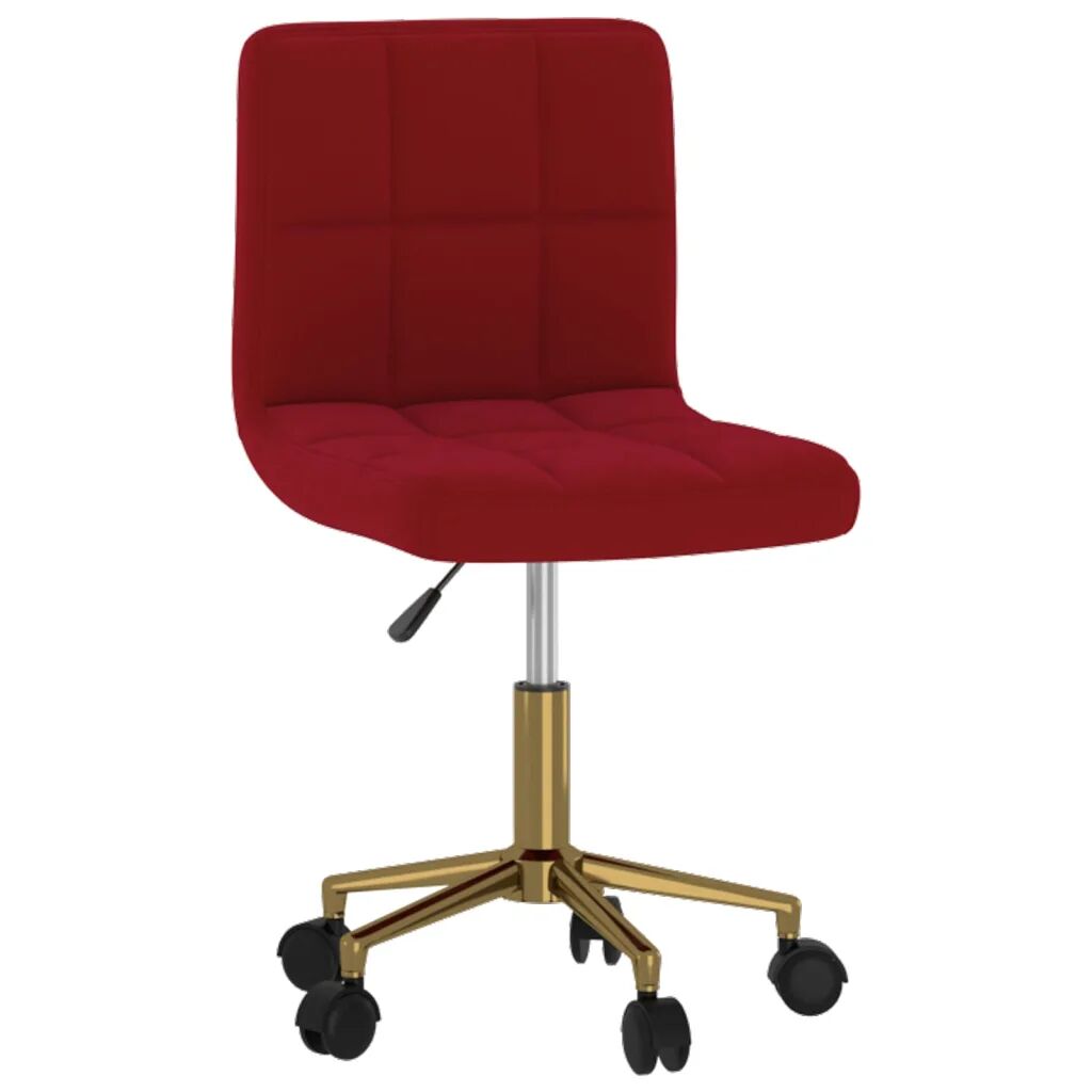 vidaXL Chaise pivotante de salle à manger Rouge bordeaux Velours