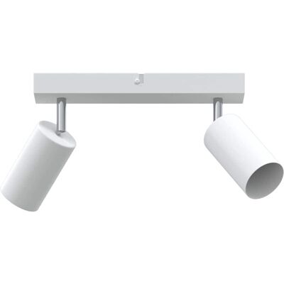 vidaXL Spot de plafond avec des projecteurs Blanc 26 x 6 x 16 cm Métal vidaXL Spot de plafond avec des projecteurs Blanc 26 x 6 x 16 cm Métal