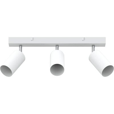 vidaXL Spot de plafond avec des projecteurs Blanc 38 x 6 x 16 cm Métal vidaXL Spot de plafond avec des projecteurs Blanc 38 x 6 x 16 cm Métal