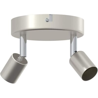 vidaXL Spot de plafond avec des projecteurs Nickel 12 x 8 cm Acier vidaXL Spot de plafond avec des projecteurs Nickel 12 x 8 cm Acier
