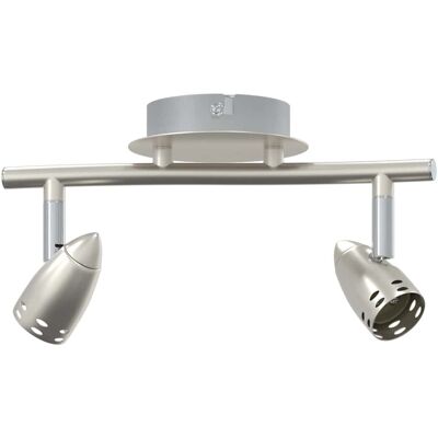 vidaXL Spot de plafond Nickel 27 x 10 x 12 cm Métal vidaXL Spot de plafond Nickel 27 x 10 x 12 cm Métal