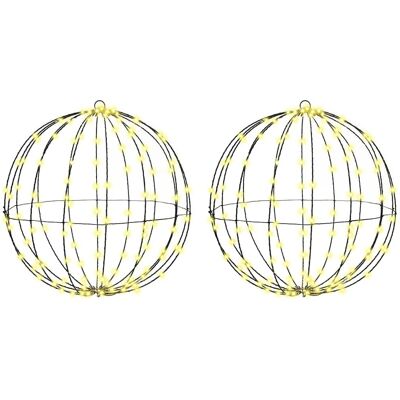vidaXL Lumière de finial de Noël 2 pc 320 LED Blanc chaud vidaXL Lumière de finial de Noël 2 pc 320 LED Blanc chaud