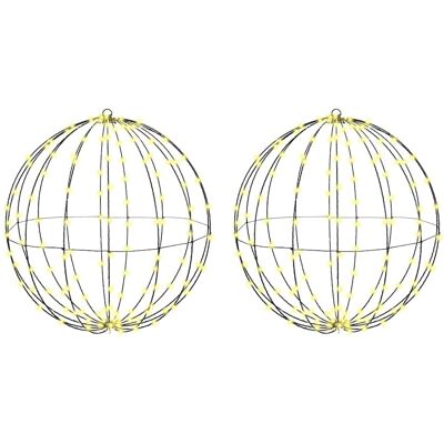 vidaXL Lumière de finial de Noël 2 pc 384 LED Blanc chaud vidaXL Lumière de finial de Noël 2 pc 384 LED Blanc chaud