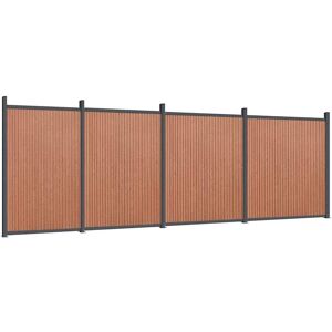 vidaXL Panneau de clôture marron 699x186 cm WPC vidaXL Panneau de clôture marron 699x186 cm WPC