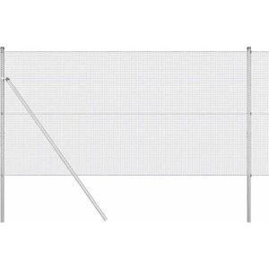 Kit de Clôture en Acier Galvanisé vidaXL - 7 Poteaux 1,2x10 m - Barrière de Sécurité Kit de Clôture en Acier Galvanisé vidaXL - 7 Poteaux 1,2x10 m - Barrière de Sécurité