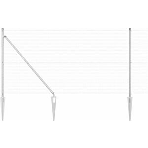 Poteaux de clôture en acier galvanisé argenté - 25 x 1 m - Poteaux Poteaux de clôture en acier galvanisé argenté - 25 x 1 m - Poteaux