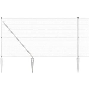 Ensemble de Clôture en Acier Galvanisé avec 13 Piquets - Clôture Ensemble de Clôture en Acier Galvanisé avec 13 Piquets - Clôture