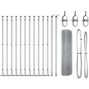 vidaXL Clôture en acier galvanisé avec 13 poteaux - Sécurité extérieure vidaXL Clôture en acier galvanisé avec 13 poteaux - Sécurité extérieure