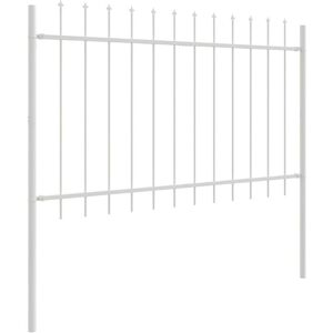 Clôture de jardin VidaXL blanche 8,5x1,2 m en acier Clôture de jardin VidaXL blanche 8,5x1,2 m en acier