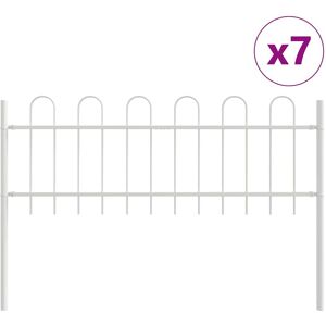 Clôture de Jardin Blanche 11,9x0,6 m Acier vidaXL Clôture de Jardin Blanche 11,9x0,6 m Acier vidaXL