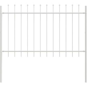 vidaXL Clôture de jardin en acier blanc Moyenne - Panneau de clôture vidaXL Clôture de jardin en acier blanc Moyenne - Panneau de clôture