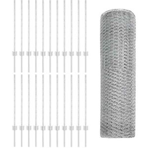 Clôture hexagonale en acier galvanisé - 11 pcs U-Channel 80cm, 50m Clôture hexagonale en acier galvanisé - 11 pcs U-Channel 80cm, 50m