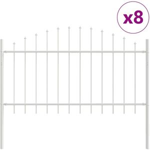 Clôture de jardin blanche Vidaxl 13,6x1m acier sécurité moderne Clôture de jardin blanche Vidaxl 13,6x1m acier sécurité moderne