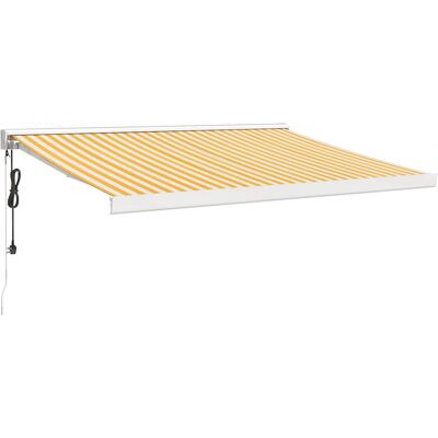 Store Retractable VidaXL Jaune et Blanc - 3.5x2.5 m Store Retractable VidaXL Jaune et Blanc - 3.5x2.5 m