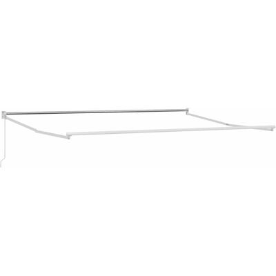 vidaXL Cadre de store rétractable Blanc 450 × 300 cm Aluminium vidaXL Cadre de store rétractable Blanc 450 × 300 cm Aluminium