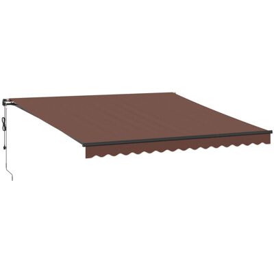 vidaXL Tonnelle rétractable marron 400x350 cm - Pergola extérieure vidaXL Tonnelle rétractable marron 400x350 cm - Pergola extérieure