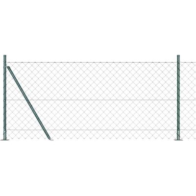 vidaXL Clôture en maillons de chaîne avec socle en béton 10 x 1 m Vert vidaXL Clôture en maillons de chaîne avec socle en béton 10 x 1 m Vert