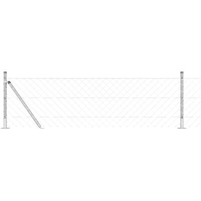 vidaXL Clôture en grillage métallique extérieur avec base en béton vidaXL Clôture en grillage métallique extérieur avec base en béton