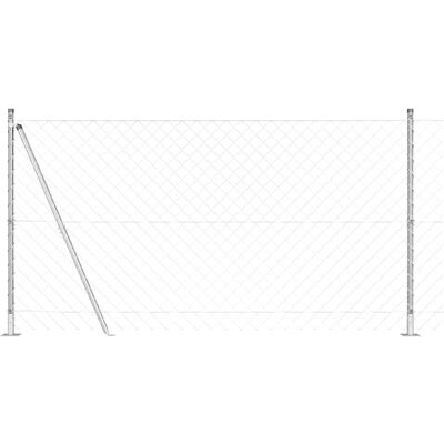 vidaXL Clôture en grillage métallique extérieur avec base en béton vidaXL Clôture en grillage métallique extérieur avec base en béton