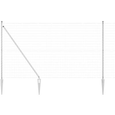 vidaXL Clôture Euro extérieure avec piques 10 x 1,6 m Acier galvanisé vidaXL Clôture Euro extérieure avec piques 10 x 1,6 m Acier galvanisé