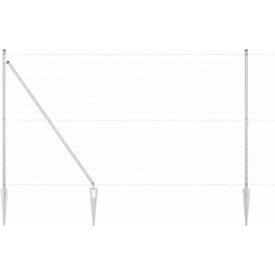 vidaXL Clôture Euro extérieure avec piques 10 x 1,6 m Acier galvanisé vidaXL Clôture Euro extérieure avec piques 10 x 1,6 m Acier galvanisé