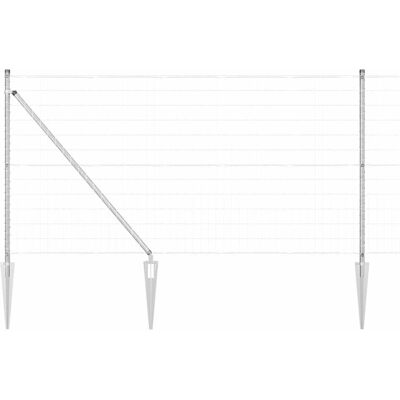 vidaXL Clôture Euro extérieure avec piques 25 x 1 m Acier galvanisé vidaXL Clôture Euro extérieure avec piques 25 x 1 m Acier galvanisé