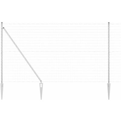 vidaXL Clôture Euro extérieure avec piques 10 x 1,6 m Acier galvanisé vidaXL Clôture Euro extérieure avec piques 10 x 1,6 m Acier galvanisé