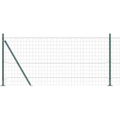 vidaXL Clôture Euro avec Base en Béton 25 x 0,8 m Vert Maille vidaXL Clôture Euro avec Base en Béton 25 x 0,8 m Vert Maille