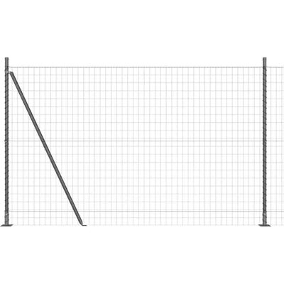 vidaXL Clôture Euro avec Base en Béton 10 x 1,6 m Gris Maille vidaXL Clôture Euro avec Base en Béton 10 x 1,6 m Gris Maille