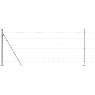 vidaXL Clôture en fil soudé avec base en béton 25 x 1 m Argenté Maille vidaXL Clôture en fil soudé avec base en béton 25 x 1 m Argenté Maille