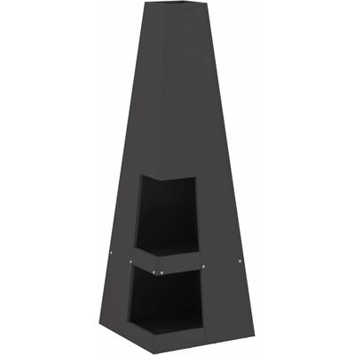 vidaXL Poêle d'extérieur en acier laminé à froid noir - Poêle extérieur vidaXL Poêle d'extérieur en acier laminé à froid noir - Poêle extérieur