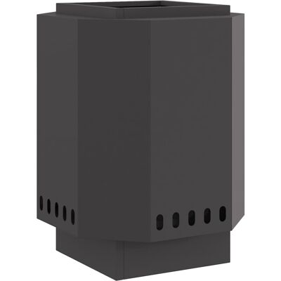 vidaXL Noir Brasero en Acier Hexagonal - Fonction Feu Extérieur vidaXL Noir Brasero en Acier Hexagonal - Fonction Feu Extérieur