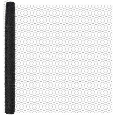 vidaXL Clôture hexagonale avec poteau 10 x 1,6 m Gris Maille vidaXL Clôture hexagonale avec poteau 10 x 1,6 m Gris Maille