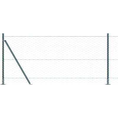 vidaXL Clôture hexagonale avec base en béton 100 x 0,8 m Vert Maille vidaXL Clôture hexagonale avec base en béton 100 x 0,8 m Vert Maille