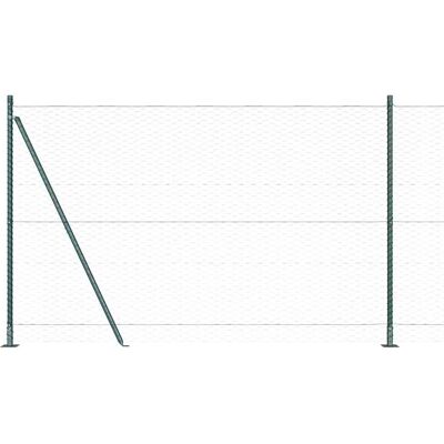 vidaXL Clôture hexagonale avec base en béton 100 x 1,4 m Vert Maille vidaXL Clôture hexagonale avec base en béton 100 x 1,4 m Vert Maille