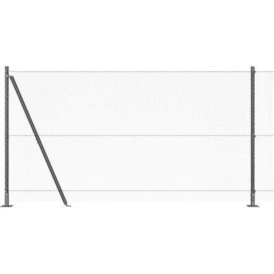 vidaXL Clôture hexagonale avec base en béton 25 x 1,2 m Gris Maille vidaXL Clôture hexagonale avec base en béton 25 x 1,2 m Gris Maille