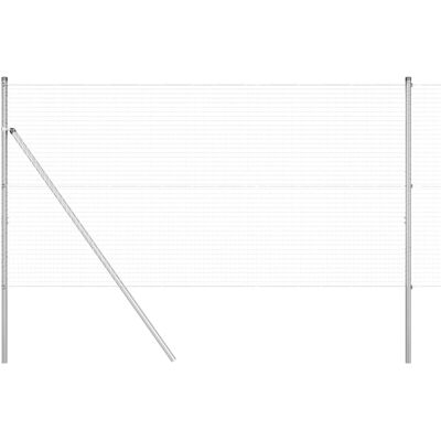 vidaXL Ensemble de Pieux de Clôture en Acier Galvanisé - 25m, 2 pièces vidaXL Ensemble de Pieux de Clôture en Acier Galvanisé - 25m, 2 pièces