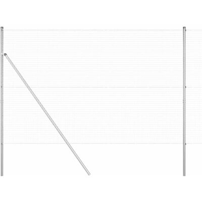 Ensemble Clôture en Acier Galvanisé VidaXL 1,5x50m avec Poteaux & Fil Ensemble Clôture en Acier Galvanisé VidaXL 1,5x50m avec Poteaux & Fil