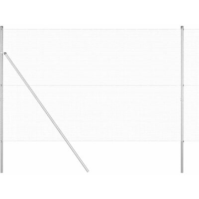 vidaXL Clôture en Fil d'Acier Galvanisé 13 Poteaux 1.6x50 m - Clôture vidaXL Clôture en Fil d'Acier Galvanisé 13 Poteaux 1.6x50 m - Clôture