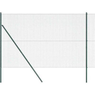 Clôture en acier soudée vidaXL 7 Poteaux 1.6x10 m Vert Clôture en acier soudée vidaXL 7 Poteaux 1.6x10 m Vert
