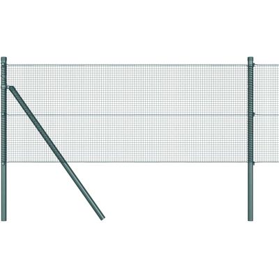 vidaXL Clôture de Jardin Treillis + 13 Poteaux Vert 0.5x25 m - Clôture vidaXL Clôture de Jardin Treillis + 13 Poteaux Vert 0.5x25 m - Clôture