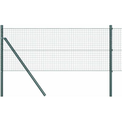 vidaXL Clôture en métal - Vert - 13 Poteaux 0.5x50m - Clôture vidaXL Clôture en métal - Vert - 13 Poteaux 0.5x50m - Clôture