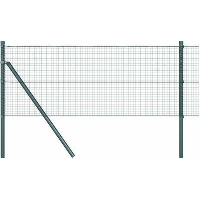 vidaXL Clôture en acier verte 13 poteaux 0.8x50 m - Clôture vidaXL Clôture en acier verte 13 poteaux 0.8x50 m - Clôture