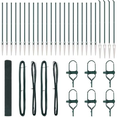 Ensemble de poteaux de clôture en métal vert Vidaxl - Durable, Facile à installer, 50x1,4 m Ensemble de poteaux de clôture en métal vert Vidaxl - Durable, Facile à installer, 50x1,4 m