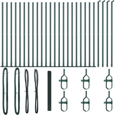 vidaXL Clôture en fil soudé avec base en béton 50 x 1,4 m Vert Maille vidaXL Clôture en fil soudé avec base en béton 50 x 1,4 m Vert Maille