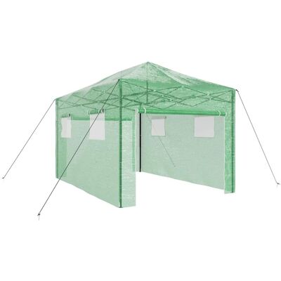 vidaXL Serre avec cadre pop-up avec toit Vert 290 x 430 x 315 cm Fer vidaXL Serre avec cadre pop-up avec toit Vert 290 x 430 x 315 cm Fer