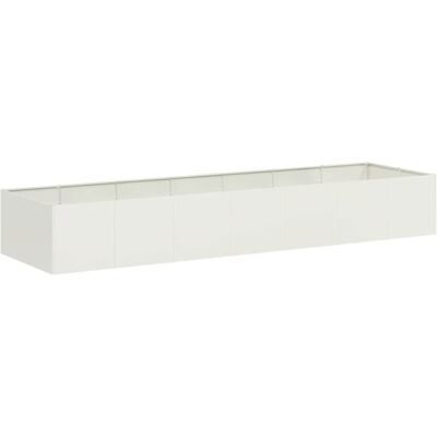 Conteneur à plantes vidaXL - 280x80x40 cm Acier Blanc - Pot Conteneur à plantes vidaXL - 280x80x40 cm Acier Blanc - Pot