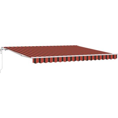 vidaXL Auvent rétractable orange et marron 400 × 350 cm vidaXL Auvent rétractable orange et marron 400 × 350 cm